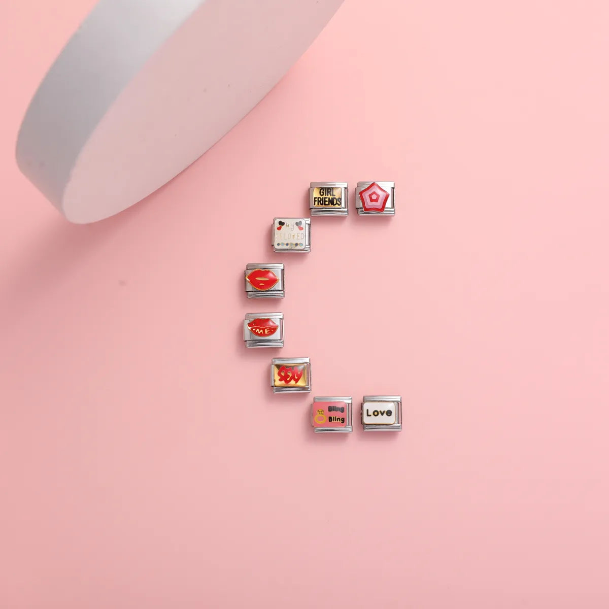 Custom Italian Charm Bracelet with Baby Carriage Pendant - Personalize Milestone Gifts