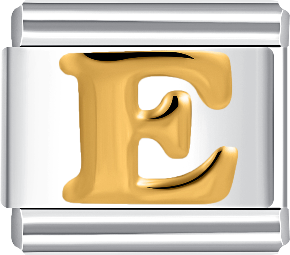 Featuring a sleek letter E design on durable stainless steel.