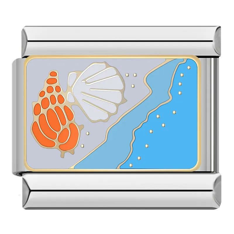 Shells At The Beach On White Sand