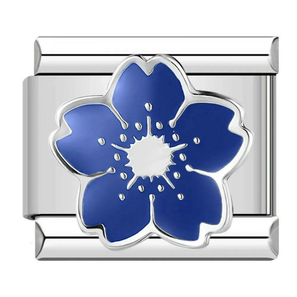 Seal in blue flowers on silver main image 0