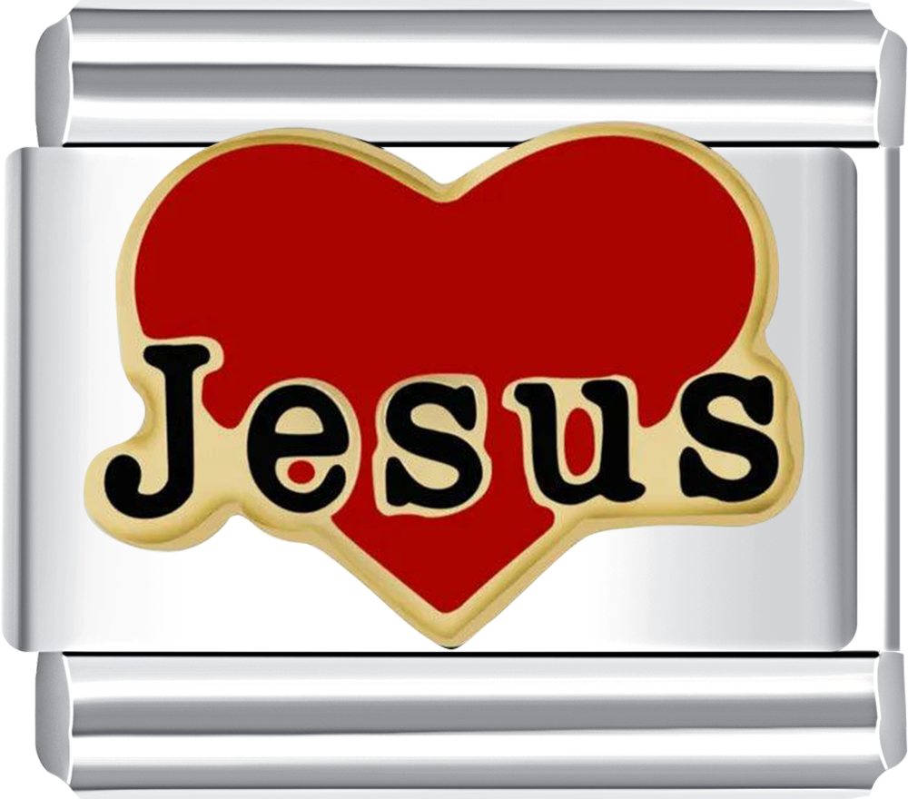 JESUS Italian charm bracelet at CHARMSDIY! Featuring a meaningful JESUS design on durable stainless steel