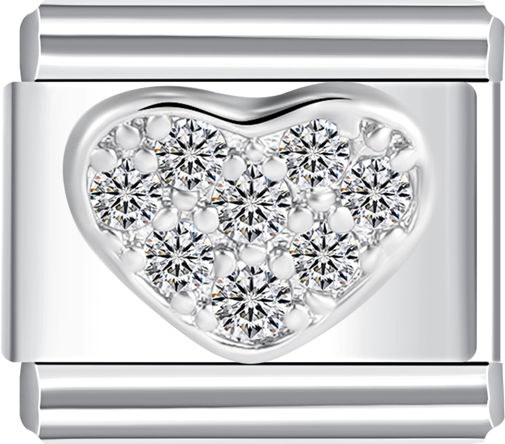 silver heart italian charm bracelet zircon
heart personalized bracelets for women