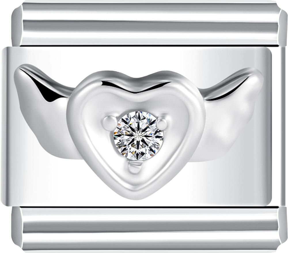 silver angel heart italian charm bracelet personalized charms for charm bracelets