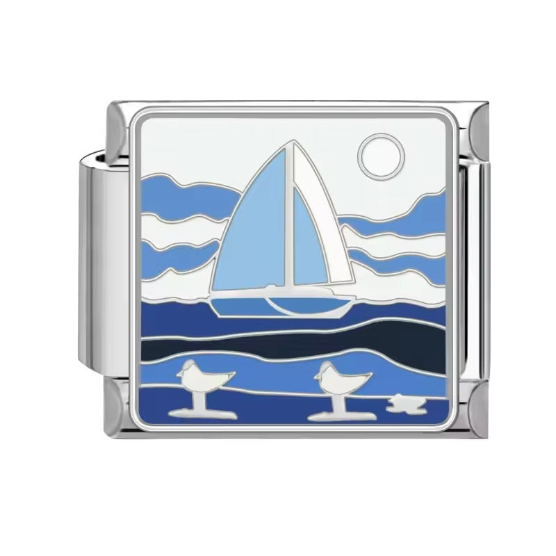 Sailboat, Waves