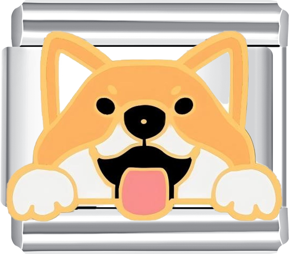 Tongue out, tail wagging—this lively corgi is ready to bring smiles! Show off your love for joyful, friendly pups with this expressive charm.