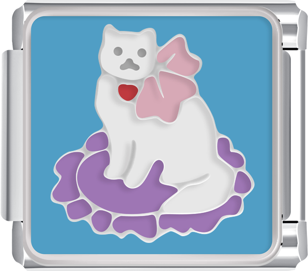 Royal Fluff Cat italian charm bracelet personalized bracelets for women