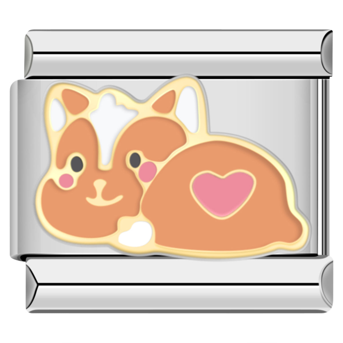 With its signature heart-shaped patch and chubby cheeks, this charm is made for cuteness overload. A charming pick for anyone who adores corgis’ unique charm.