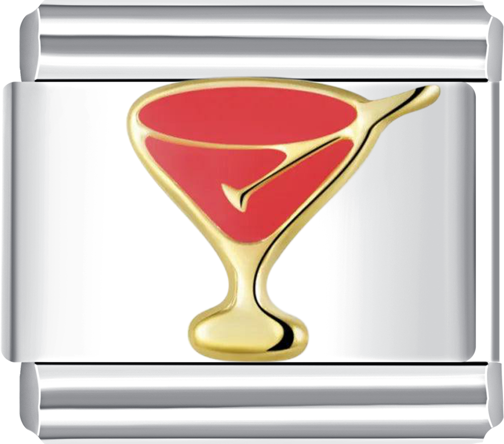 red cocktail italian charm bracelet womens personalised bracelets