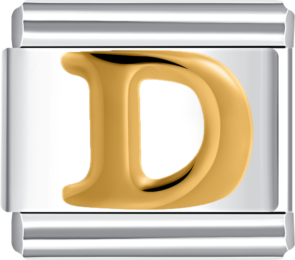 Featuring a stylish letter D design on durable stainless steel for a unique look.