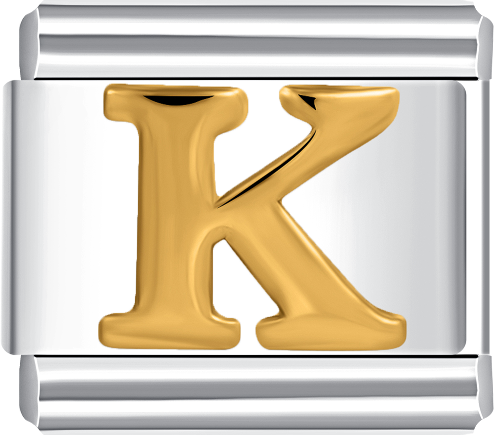Featuring a chic letter K design on durable stainless steel.