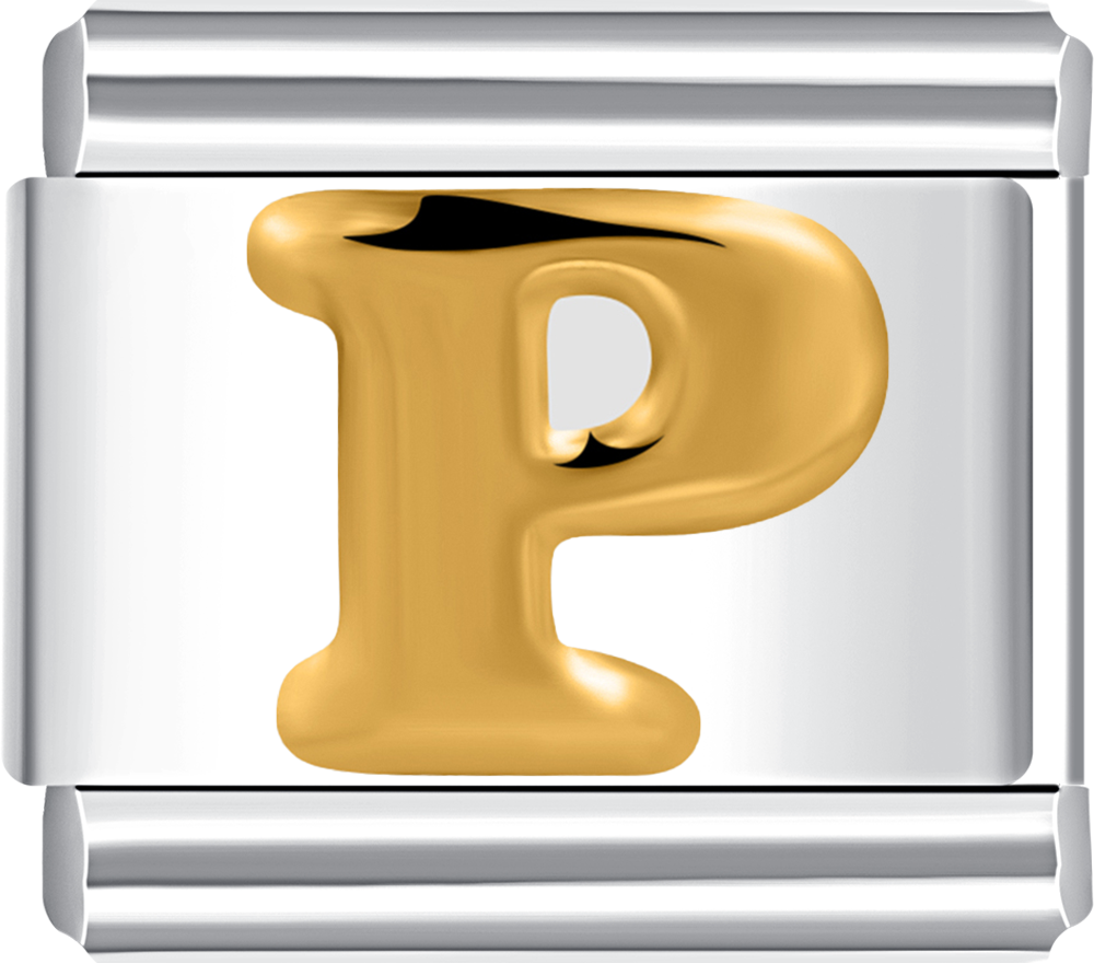 Featuring a sleek letter P design on durable stainless steel.
