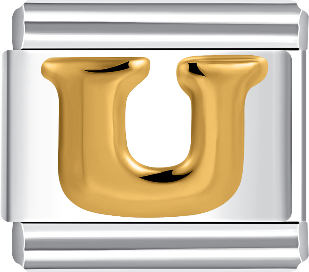 Featuring a sleek letter U design on durable stainless steel.