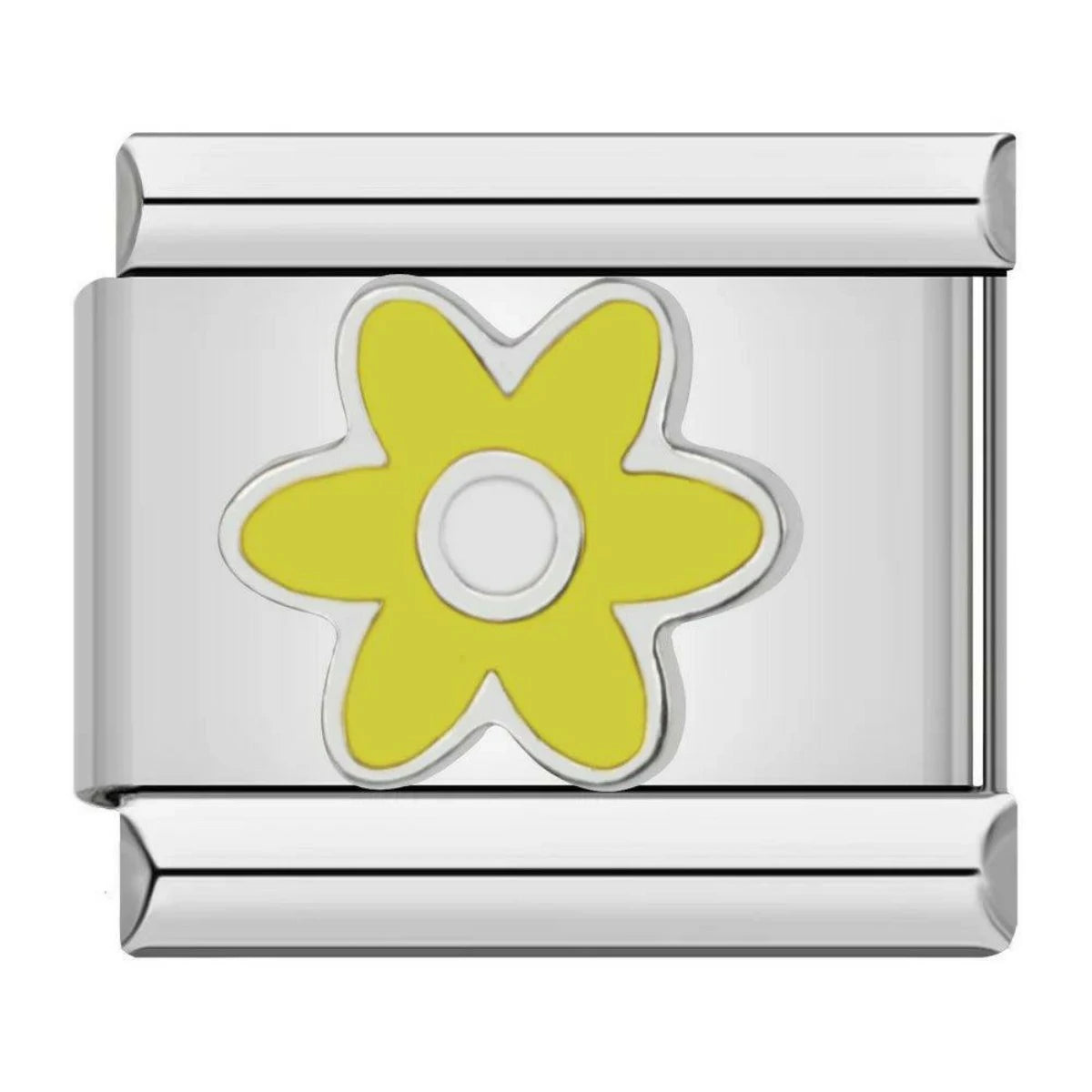 Yellow Flower, On Silver