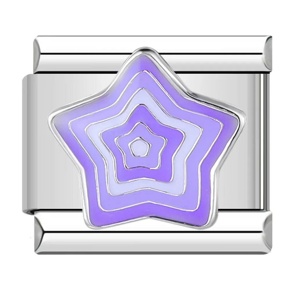 Growing Star Purple, On Silver