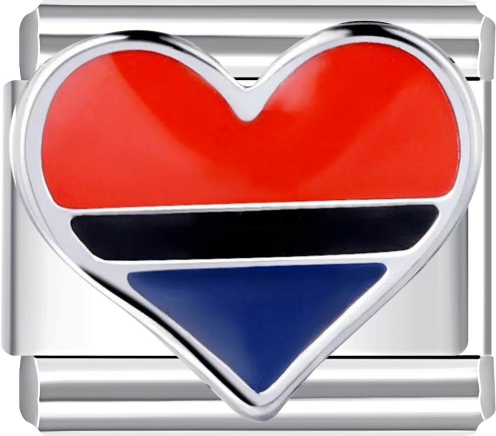 Pepsi Heart Italian charm bracelet at CHARMSDIY! Featuring a vibrant heart design on durable stainless steel