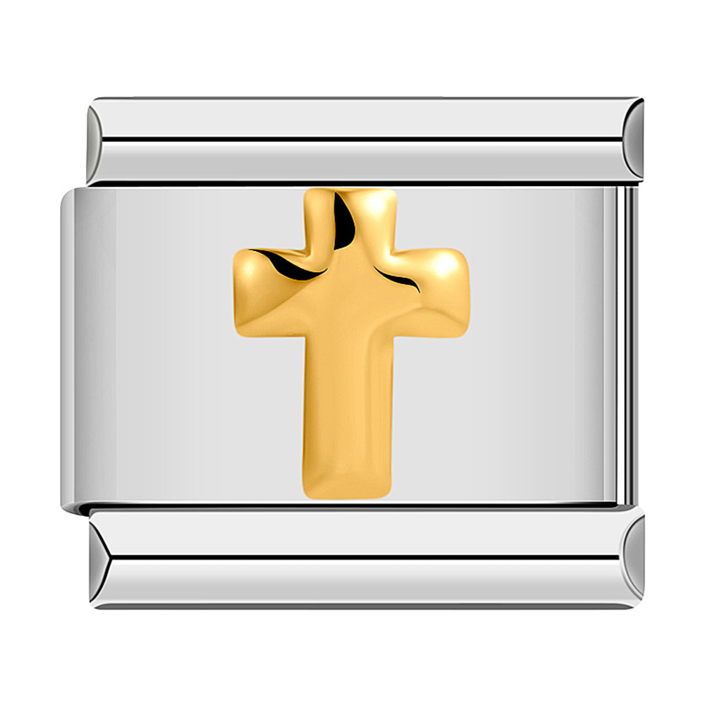 Gold Cross, On Silver
