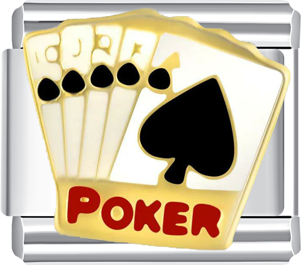 card games poker italian charm bracelet for women man
