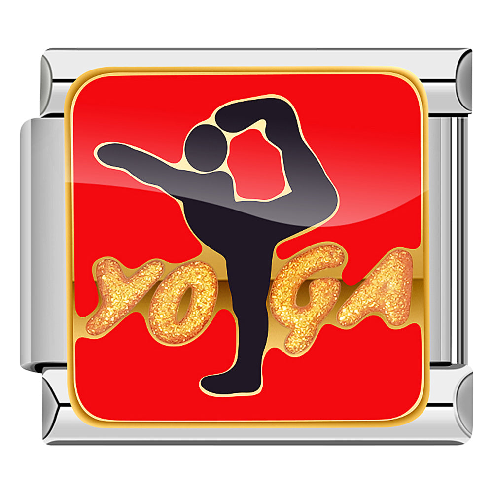 Yoga On A Red Plate,On Silver