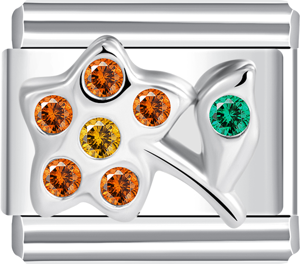 flower italian charm bracelet for women womens personalised bracelet