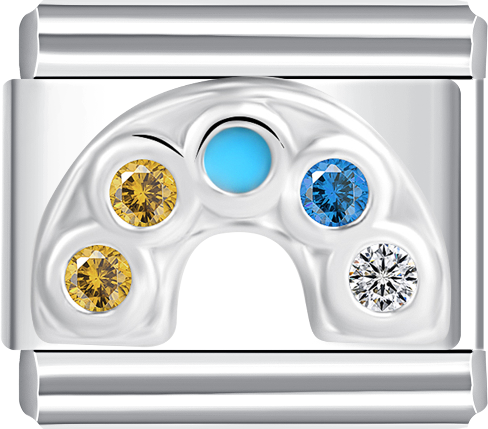 silver rainbow italian charm bracelet personalized charms for charm bracelets