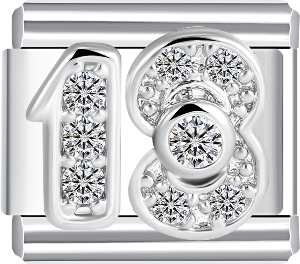 number 18 italian charm bracelet birthday personalized charms for charm bracelets