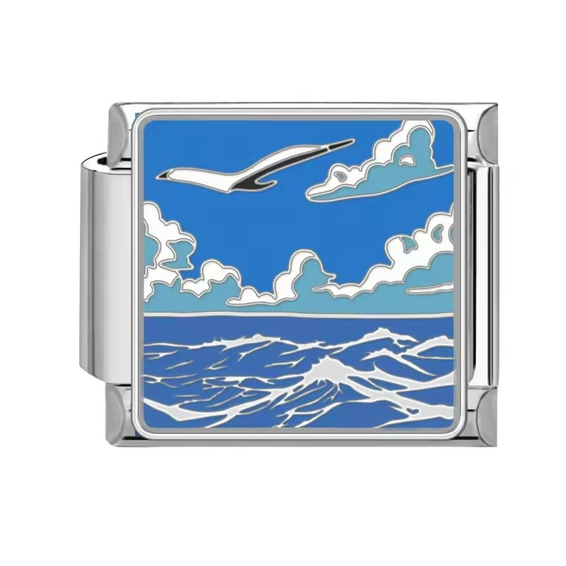 Seagulls, Sky, Sea