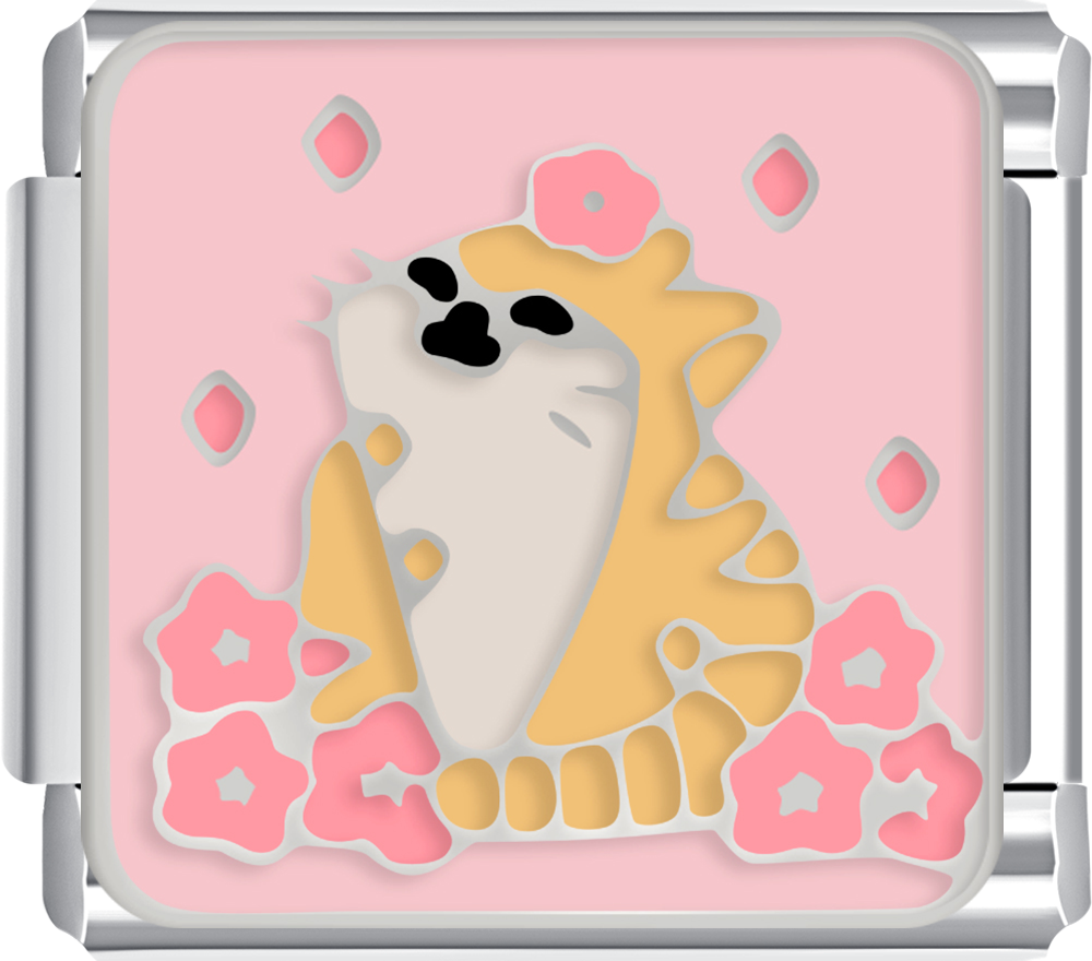 Charm with a cat Italian charm bracelet for women customizable bracelets