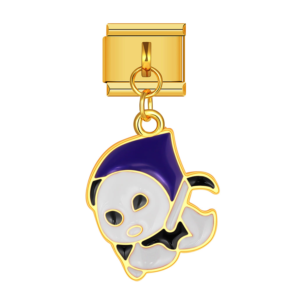Halloween grim reaper dangle charm for Italian charm bracelet, modular link style