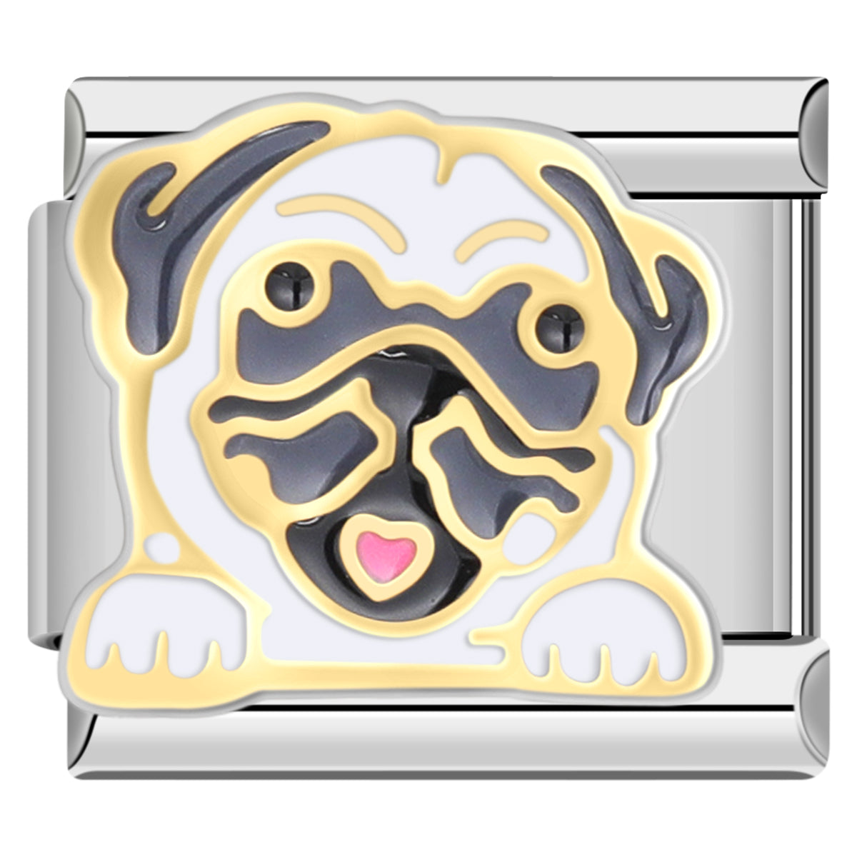 A pug in shades? Yes, please. This charm brings serious cool-dog energy—fun, funky, and always adorable. Perfect for playful dog parents.