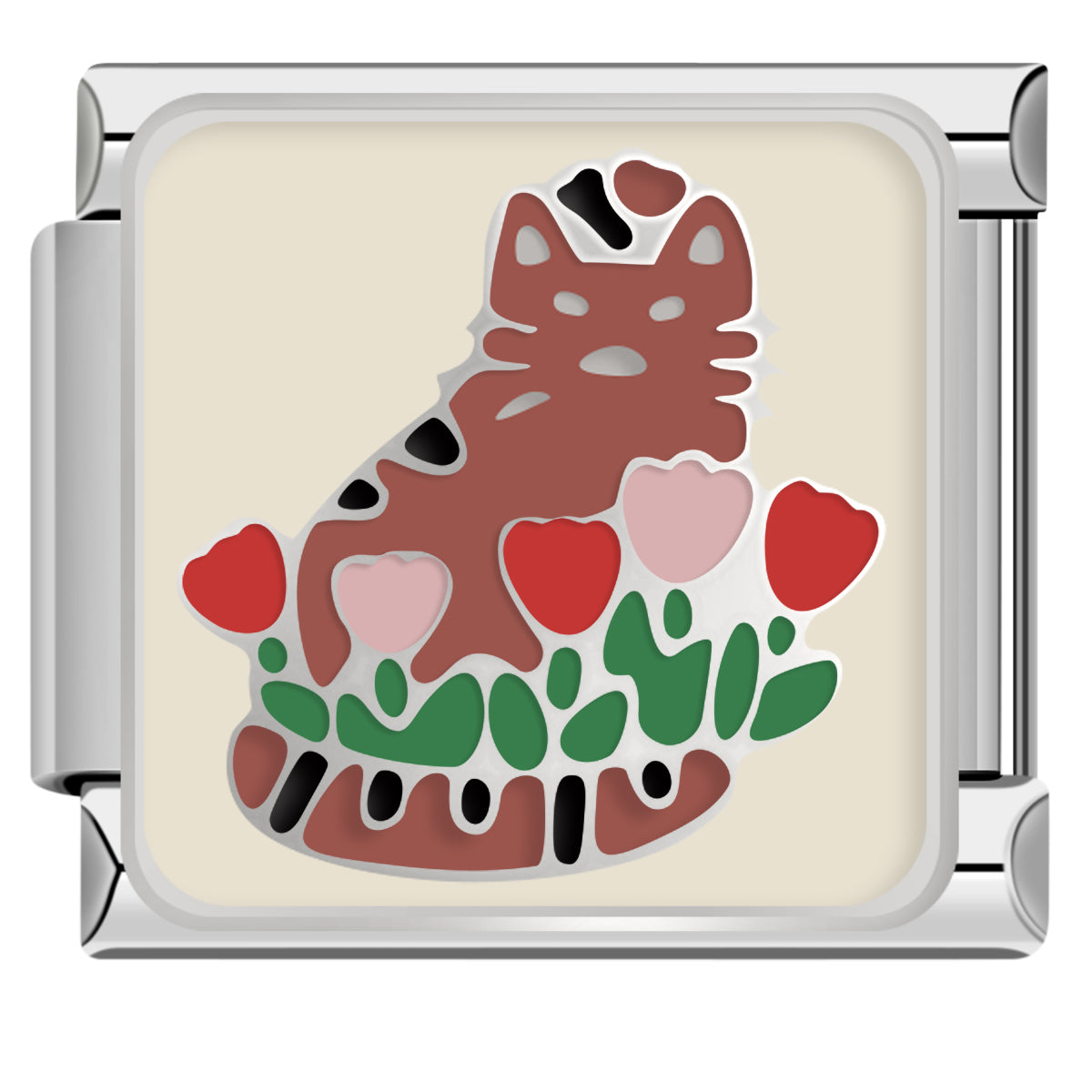 Garden Cat italian charm bracelet personalized bracelets for women