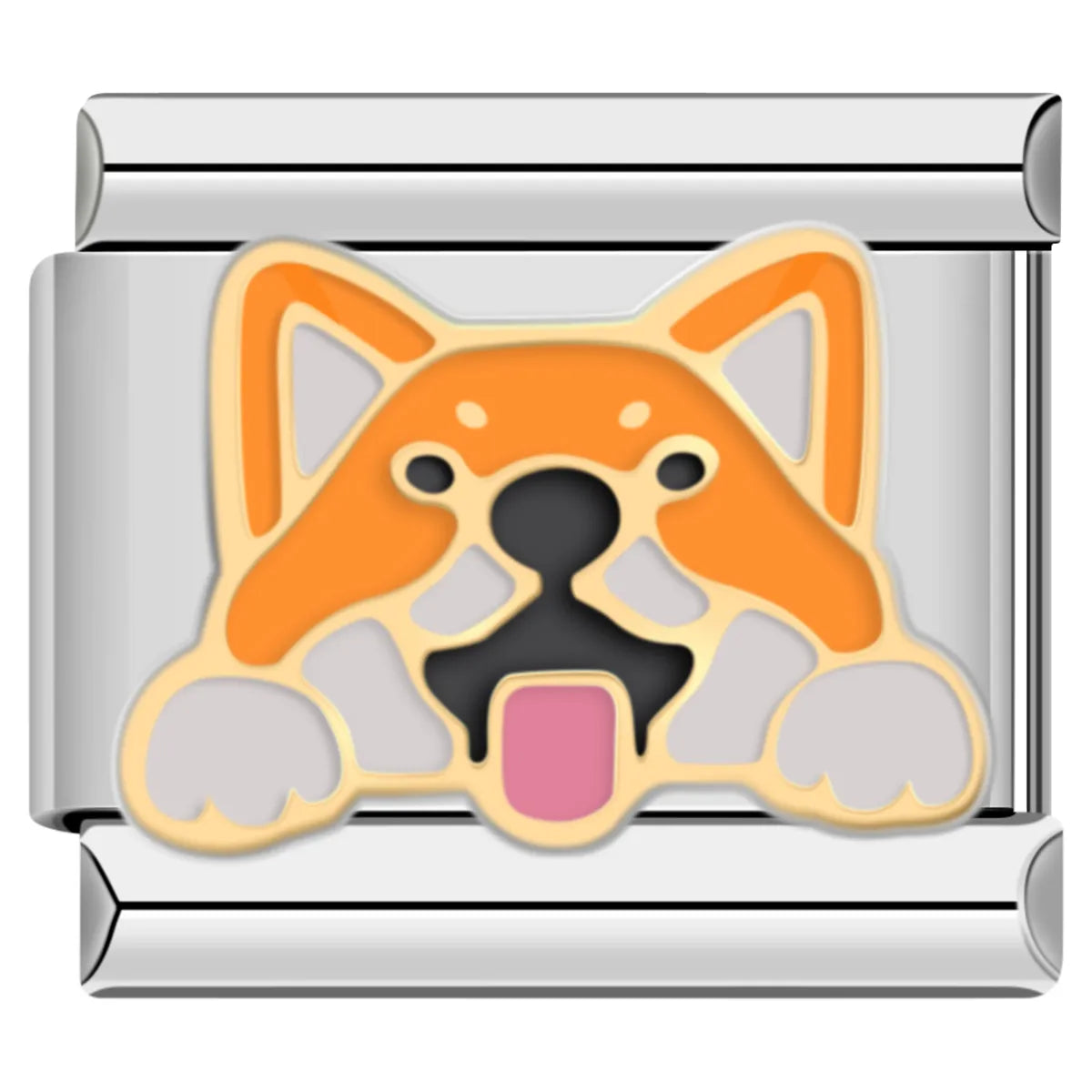 Tongue out, tail wagging—this lively corgi is ready to bring smiles! Show off your love for joyful, friendly pups with this expressive charm.