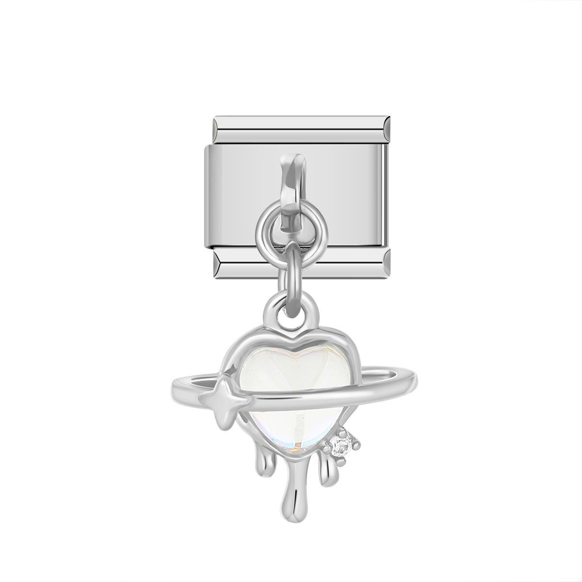 Planet Heart, on Silver italian charm bracelet personalized bracelets for women