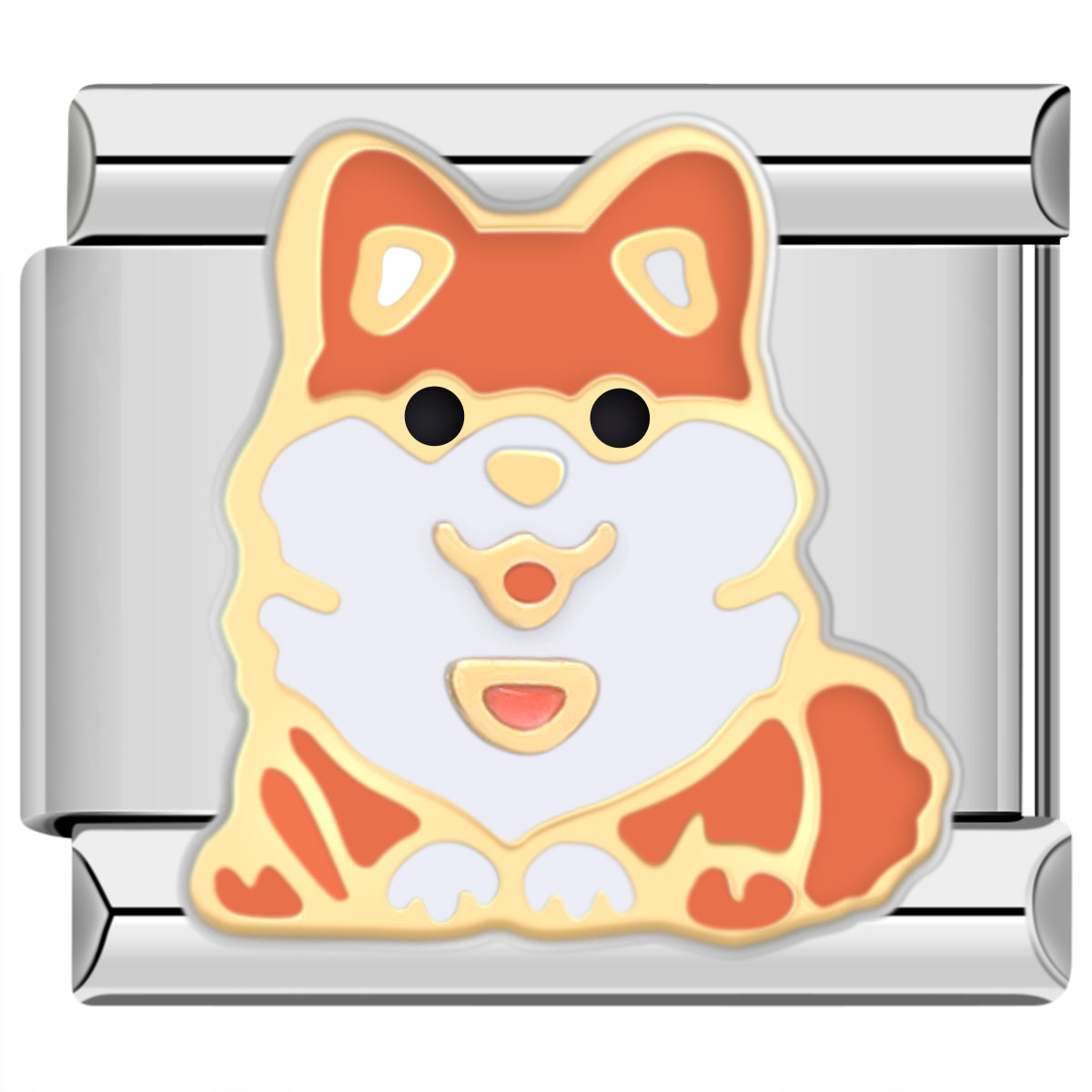 This Shiba Inu’s signature grin brings instant warmth. Inspired by the iconic fox-like face and independent spirit of Japan’s favorite dog.