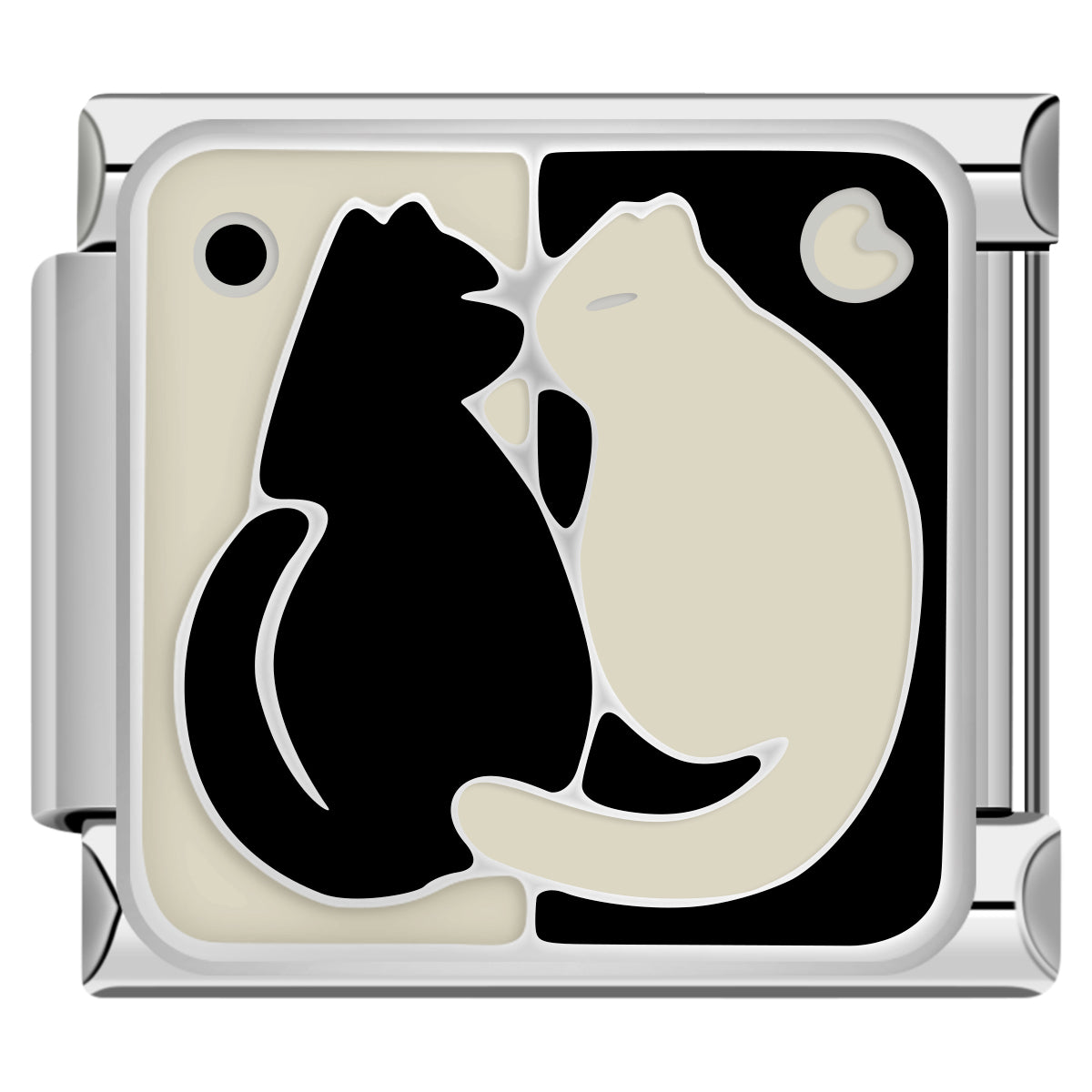Yin Yang Cats italian charm bracelet personalized bracelets for women